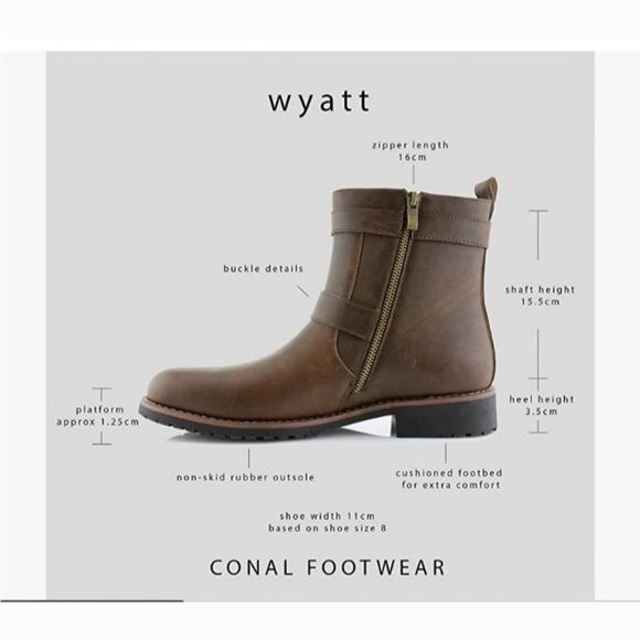 Polar Fox Wyatt MPX608005 Mens Casual Engineer Style Motorcycle Boots - Picture 6 of 6